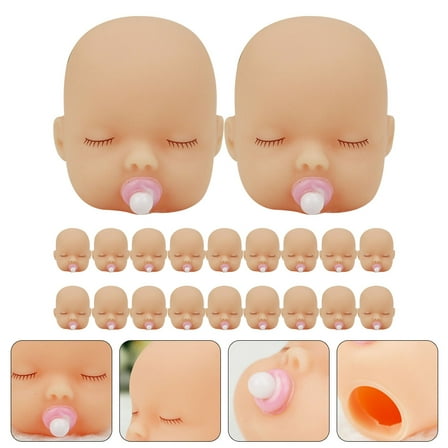 KONTONTY 20pcs Doll Heads for Crafting Artistic Design Beige Home Decoration for Parents
