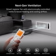 thumbnail image 6 of AC Infinity AIRTAP T4 White, Register Booster Fan for 4” x 12” Register Openings Improves Heating Cooling Electronic Open/Close Vents, LCD Temperature Controller, Quiet 10 Speeds, Smart Home WiFi App, 6 of 8