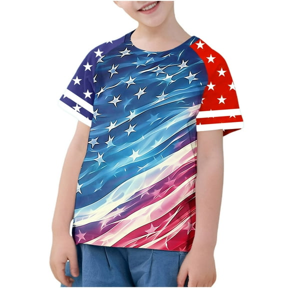 Gamivast Kids American Usa Flag Patriotic T Shirts 4Th Of July Summer T-Shirt for Boys Girls Independence Day Short Sleeve Shirts Clothes Cancel Membership