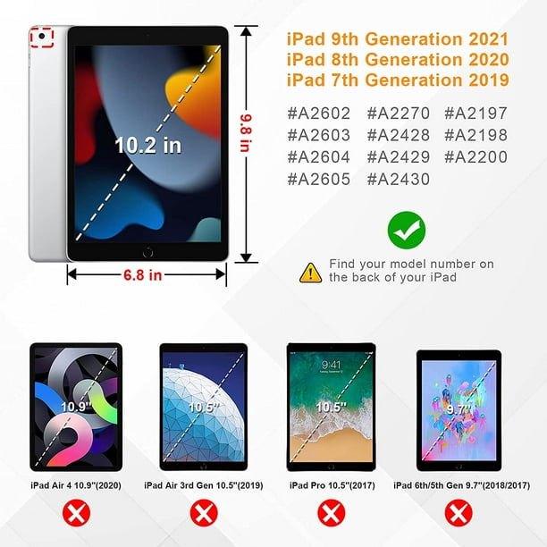 Clavier Coque pour iPad 10.2 9ème/8ème/7ème Génération 2021/2020