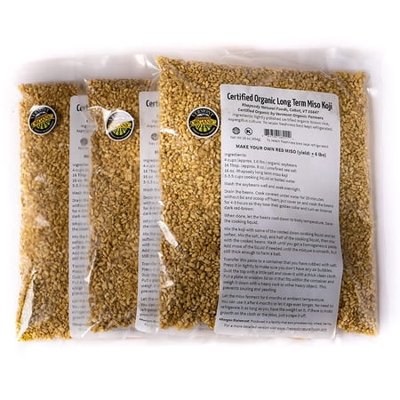 RHAPSODY ORGANIC - Made in Vermont, - Organic Red (Long Term) Miso , 3-pack (3 x 16 oz)