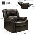 thumbnail image 5 of Sopat Leather Single Recliner Chair with Overstuffed Arm and Back,Soft Living Room Chairs, Home Theater Lounge Seat,Manual Reclining Chairs for Adults(Brown), 5 of 12