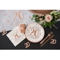 thumbnail image 2 of Assiettes de Souper Chic pour 70e Anniversaire en Or Rose - Élégance Tendance Enveloppée de Style!, 2 of 5