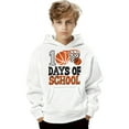 thumbnail image 4 of 100 Days of School Hoodie for Kids Boys Girls Letter Graphic Print Long Sleeve Sweatshirt Preppy Back to School Sweatshirts, 4 of 4