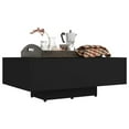 thumbnail image 2 of vidaXL Table Basse Noire 85x55x31 cm Bois Manufacturé, 2 of 4