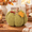 GREEN, variant on Fall Pumpkin Decor, Cream Knitted Pumpkin Tabletop Decoration, 7.1 in Neutral Autumn Accent for Mantel, Shelf, Dining Table, Living Room and Thanksgiving Decor