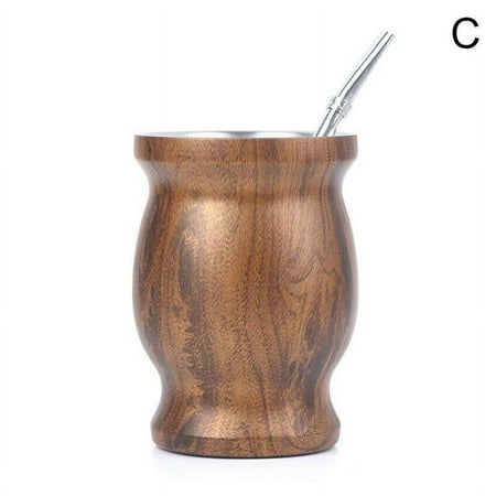

Steel Yerba Mate Cup Bombilla Straw Mate Tea Cup Yerba Sets Gourd Mate B8T3