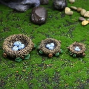Mini Cute Bird Statue Landscape Ornament, Christmas Garden Decoration Bird/ Bird Nest Sculpture, Desktop Decoration Resin Table Top Car Ornamental Statue