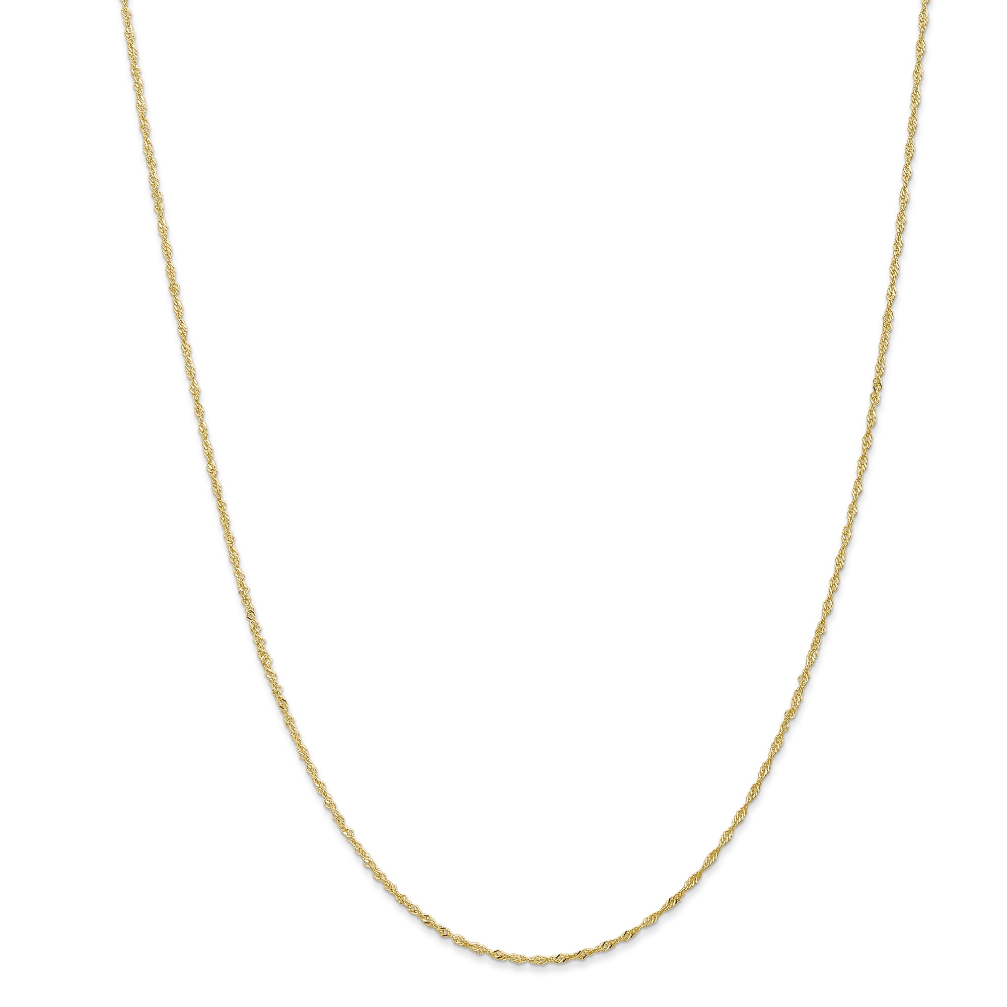 14K .80mm White Gold 18in Square Box Necklace Chain