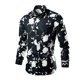 thumbnail image 1 of Blusa y camisa de manga larga con cuello vuelto para hombre, blusa informal de moda con estampado de cuello vuelto y botones, blusa de manga larga para hombre, 1 of 2