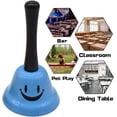 thumbnail image 3 of Set of 3 Service Bells, Call Bells Table Bell Counter Doorbell Call Bell Reception Bell Bell for Kitchen Hotel Restaurant Bar Office School, 13 x 6.5cm, 3 of 3