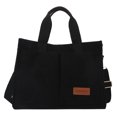 thumbnail image 2 of Bolso de hombro de pana para mujer, bandolera casual para mujer, simple para el trabajo (negro) Tmvgtek Para Estrenar, 2 of 9