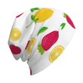thumbnail image 6 of Naloa Strawberry and Lemon Soft Beanie Hat, Knit Beanie Daily Beanie in Fine Knit for Women Men Winter Travel, Outdoor, 6 of 7
