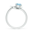 thumbnail image 2 of ANGARA Natural Solitaire Aquamarine Infinity Knot Engagement Ring in 925 Sterling Silver for Women (Size-6mm) | March Birthstone, Anniversary, Jewelry Gift for Women | Natural Aquamarine Ring, 2 of 10