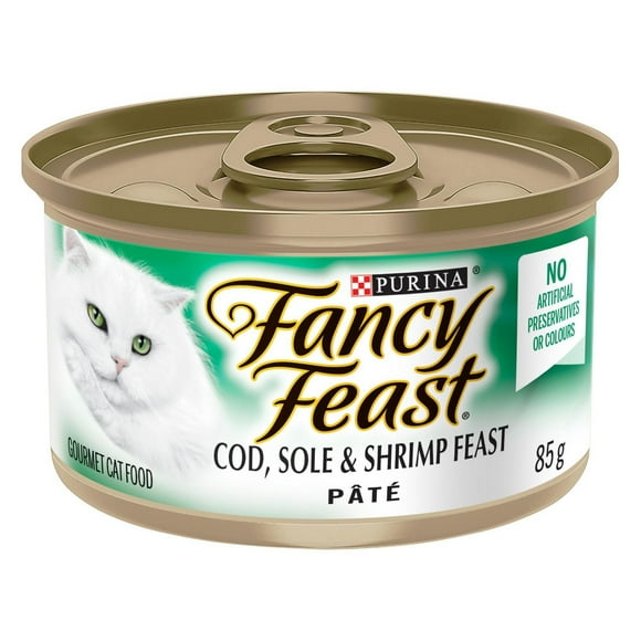 Fancy Feast Pate Cod, Sole & Shrimp, Wet Cat Food 85g, 85g
