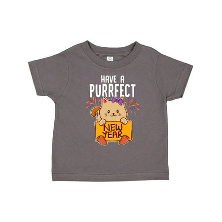

Inktastic Cat New Years Greeting Gift Toddler Toddler Girl T-Shirt