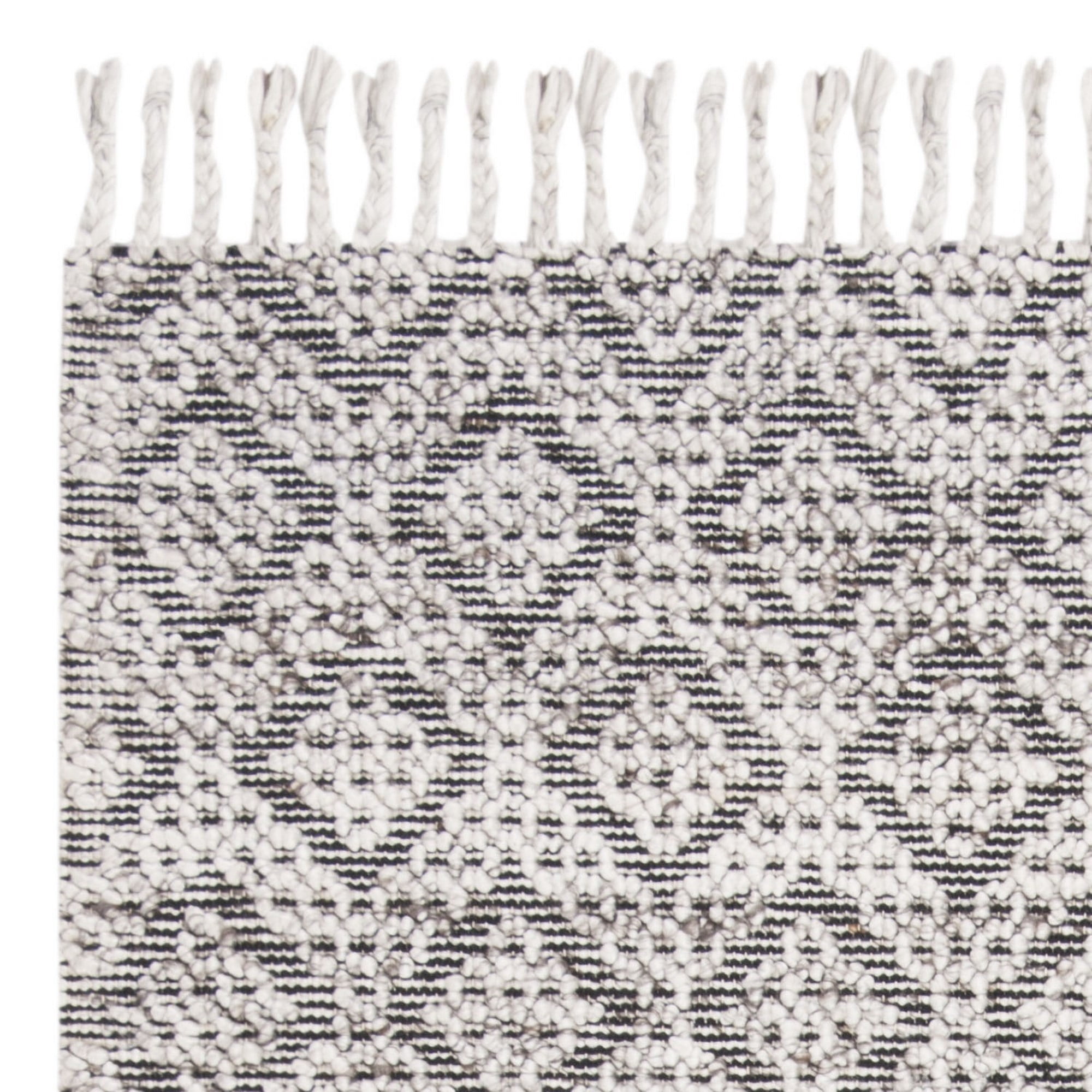 SAFAVIEH Natura Aifric Braided Diamonds Area Rug, Charcoal, 6' x 6' Square
