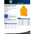 thumbnail image 3 of West Chester 9010-3XL 48" Yellow PVC over Polyester Raincoat, 0.35 mm, with Detachable Hood, Size 3X-Large, 3 of 3