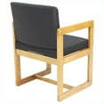 thumbnail image 2 of Regency Belcino Sled Base Side Guest Chair with Arms in Medium Oak and Black, 2 of 2