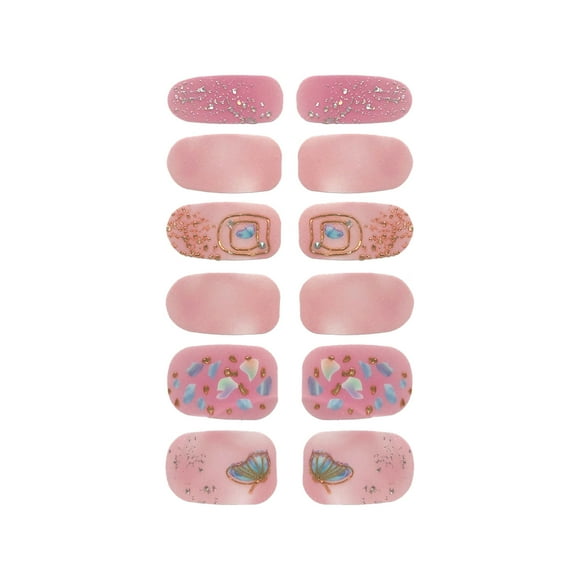 Pegatinas para uñas de los pies: envolturas completas, pegatinas autopolientes, tiras con motivos de flores, estrellas y purpurina, kits para mujer con lima de uñas