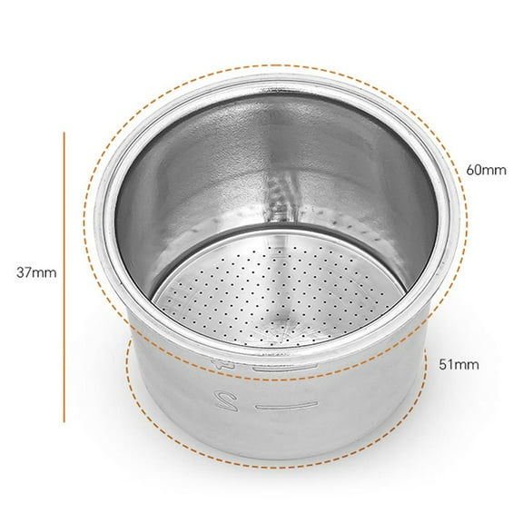 Espresso Machine Accessory 51Mm Steel Filter Basket For Espresso Extraction
