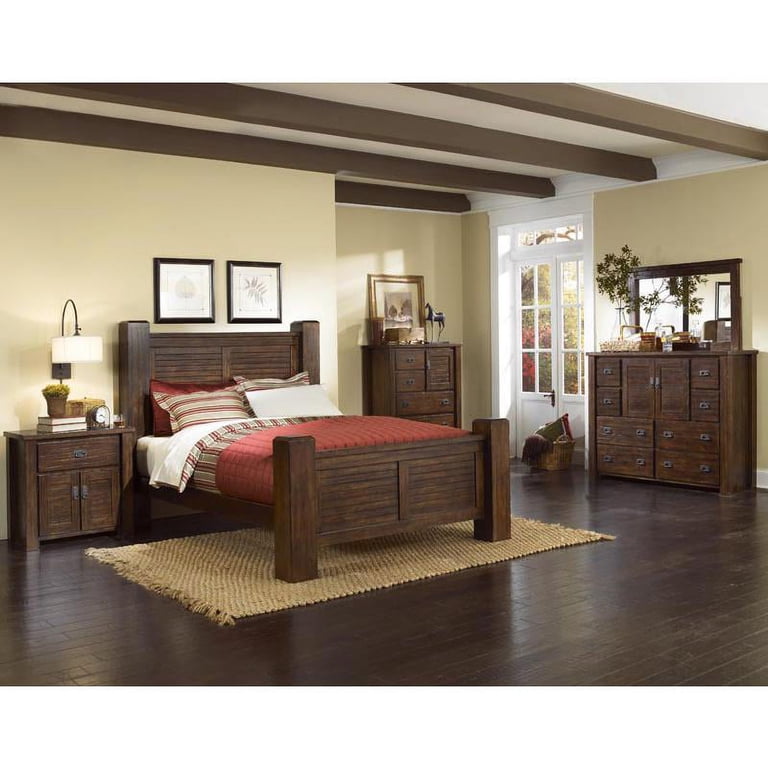 Progressive Furniture P611-44 Trestlewood Rustic Style Night Stand