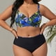 thumbnail image 4 of Trajes de baño Amzcrzy Tankini para mujer trajes de baño de moda para mujer traje de baño de talla grande traje de baño estampado con tirantes laterales traje de baño dividido traje de baño azul XL, 4 of 9