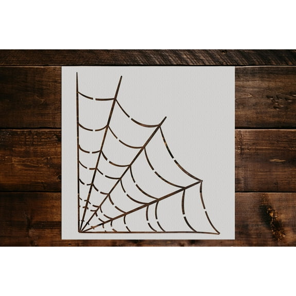 Spider Web Stencil - Art and Wall Stencil (6"x6")
