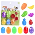 thumbnail image 2 of KOYPTL 6 Pcs Easter Eggs Prefilled with Animals Fruit Toys Easter Basket Stuffers Easter Holiday Party Favors Valentines Xmas Easter Gifts for Boys Girls Multi Color, 2 of 7
