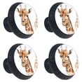 thumbnail image 2 of 4 Pcs Giraffe Knobs for Kitchen Cabinet Cupboard Dresser Bookcase Drawer Pulls Handles Round Home Decor, 2 of 8