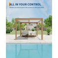 thumbnail image 2 of Tuekys Outdoor Pergola with Adjustable Louvered Roof, Reinforced Aluminum Frame, Integrated Drainage System, Hardtop Gazebo for Patio, Deck, 2 of 6