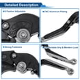thumbnail image 4 of Unique Bargains Short Long Brake Clutch Levers for SUZUKI Hayabusa/GSXR1300 08-20 Adjustable Motorcycle Handlebar Brake Lever Aluminum Alloy Black Handle Titanium End, 4 of 7