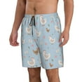 thumbnail image 2 of Naloa Funny Chicken Men's Beach Shorts, Surfing shorts, Swim trunks, Quick Dry Swim Trunks for Surfing Beach Fun - 3X-Large, 2 of 9
