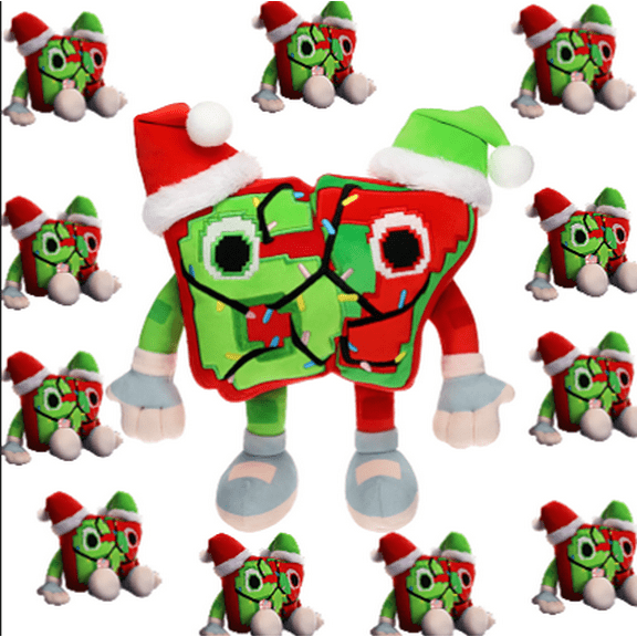 Festive 67 Plush – 12-Inch Steal A Brainrot-Inspired Chaos Plush Toy, Soft Stuffed Animal with Weird-Cute Vibes, Meme-Approved Collectible, Ultimate Holiday Gift for Plush Lovers