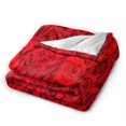 thumbnail image 2 of Kll Fleece Blanket Plush Throw Blanket Red Rose,Soft Fuzzy Cozy Flannel Blanket For Couch Sofa Bed.(50"X40"), 2 of 9