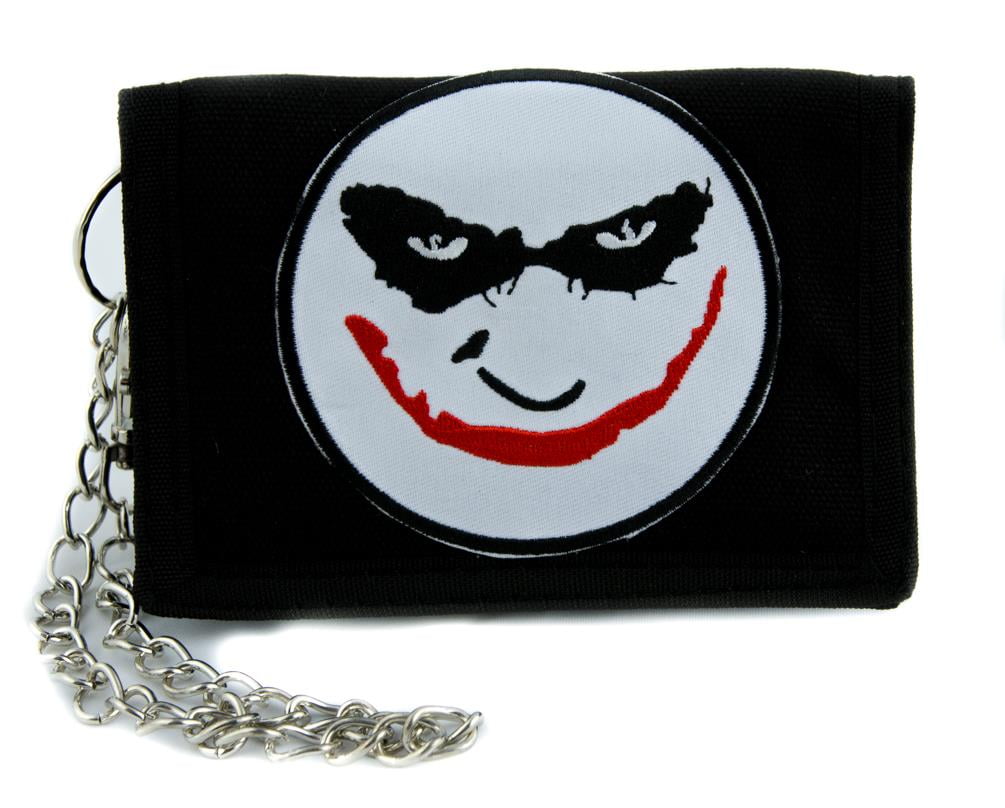 Grim Reaper Death Tri-fold Wallet w Chain Occult Sons of Anarchy Punk Metal Bike