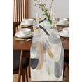 thumbnail image 4 of Abstract Geometric Table Runner 72 Inches, Simple Color Blocks Brown Beige Bed Runner Dresser Scarves Tabletop for Indoor Outdoor Parties/Ceremony/Banquet, 18" x 72", 4 of 8
