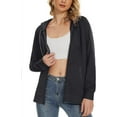thumbnail image 3 of Lishi Veste à Capuche en Polaire Légère Décontractée pour Femmes avec Poches, 3 of 4