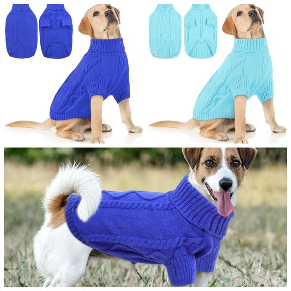 ibiyuan Dog Sweater For Large Dogs Thermal Knit Big Dog Sweater With Sleeve,Pet Turtleneck Doggy Sweatshirt For Extra Large Dogs Boy Girl