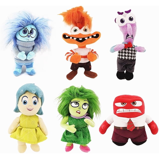 Muñeco de Peluche Inside out 2 Anxiety,Juguetes de Peluche para Niños,Ideal Regalo niños (6 Piezas #1)