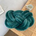 thumbnail image 2 of Almohada con nudo, almohada con forma de anillo de bola, almohada con bola de nudo súper suave de 17,7 pulgadas, almohada decorativa con nudos de LICRA verde, 2 of 5