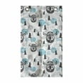thumbnail image 1 of Vikings Hanging Pocket Organizer, Pattern with Viking Faces Trees and Northern Woodland, Printed Polyester Storage Bag with Pockets, 21" x 31", Dark Grey Sky Blue, 1 of 2