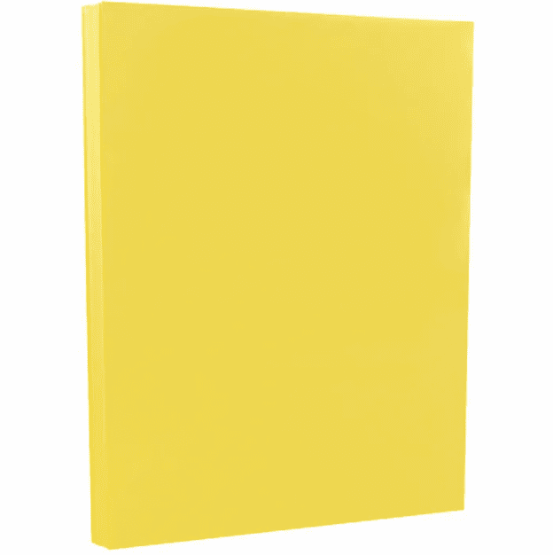 JAM Paper Vellum Bristol, 8 1/2 x 11, Yellow, 67lb, 2 packs of 50