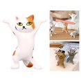thumbnail image 4 of Bolígrafo de gato de baile, soporte para bolígrafo para gafas, decoración de estantería para el hogar, estatua de gatito animal, decoración de escrito Blanco naranja Baoblaze Escultura de estatua de gato, 4 of 8