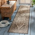 thumbnail image 3 of Safavieh Beach House Mai Traditional Outdoor Area Rug, Cream/Brown, 6'7" x 6'7" Round, 3 of 10