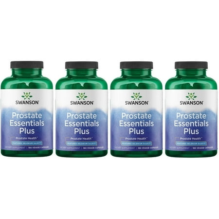 Swanson Prostate Essentials Plus - Features Selenium Select 180 Veg Caps 4 Pack