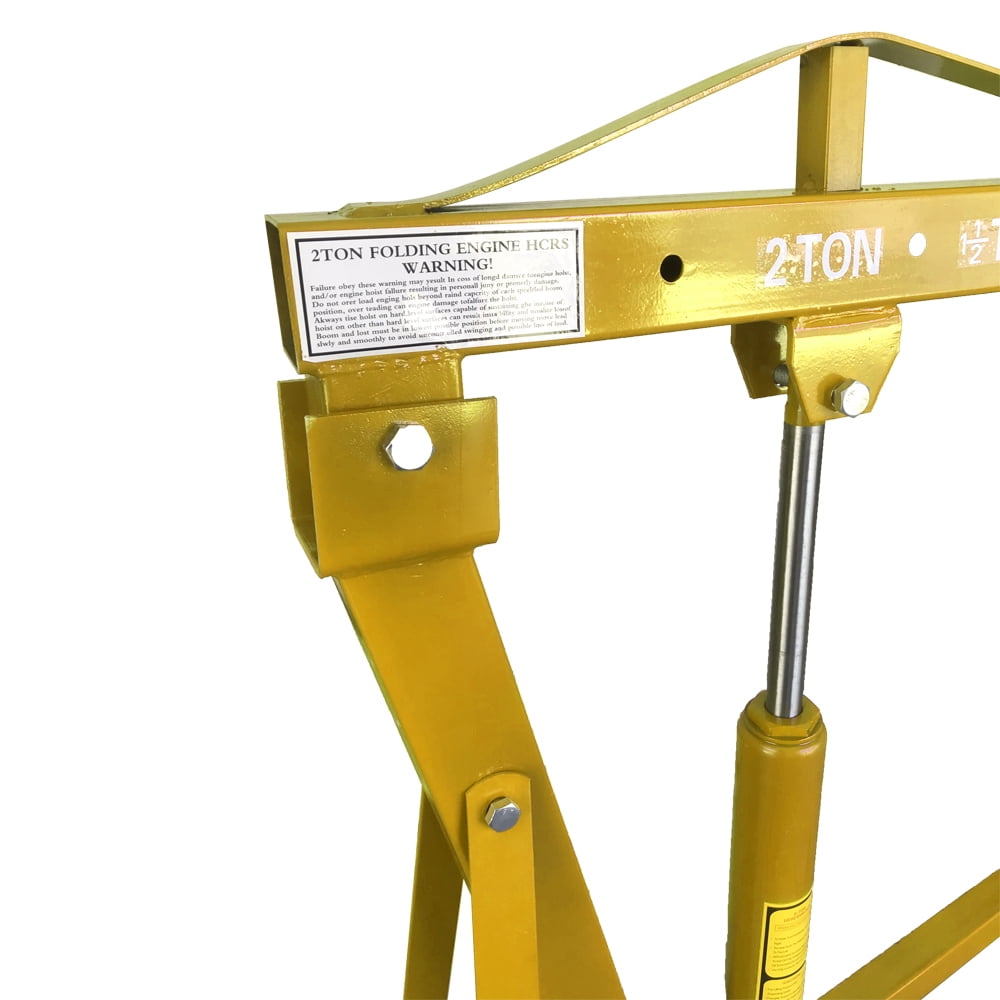 Ktaxon 2 Ton Engine Motor Hoist Shop Crane, Cherry Picker Crane for Car/SUV/Truck Engines, Yellow