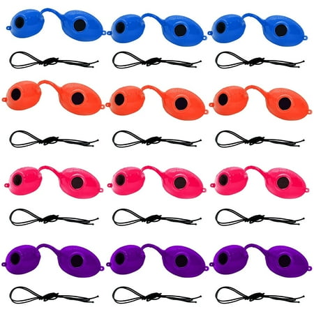 

Super Sunnies Indoor Tanning Bed Eye UV Protection Glasses Goggles by USA 12 Piece Assorted Colors