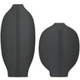 thumbnail image 6 of CosmoLiving by Cosmopolitan 18", 13"H Abstract Textured Black Ceramic Vase, Set of 2, 6 of 7
