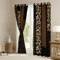 thumbnail image 3 of Feelyou Leopard Cheetah Print Curtains Pack of 2 (42x84 Each), Modern Fashion Brown Curtains Blackout, Teens Adult Women Men Bedroom Curtains, Window Curtains Bedroom Decor, 3 of 6